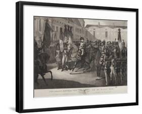 The Emperor Reviewing His Troops at the Carrousel, 21st March 1815, Engraved by Moreau-Maximilien Pierre Kepfer-Framed Giclee Print