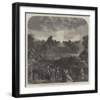 The Emperor's Fete in Paris, Display of Fireworks from the Arc De Triomphe-Charles Robinson-Framed Giclee Print