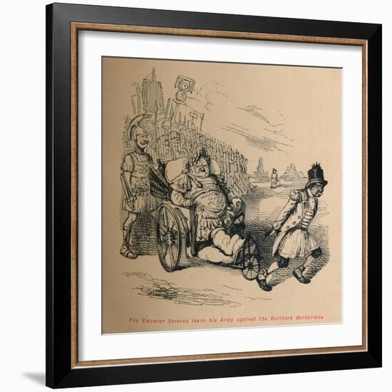 'The Emperor Severus leads his Army against the Northern Barbarians', c1860, (c1860)-John Leech-Framed Giclee Print