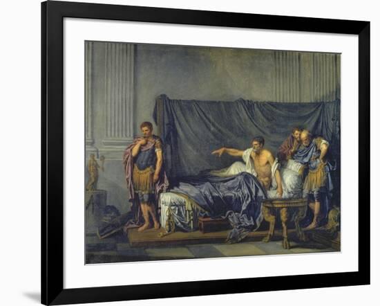 The Emperor Severus Rebuking His Son, Caracalla, for Wanting to Assassinate Him-Jean Baptiste Greuze-Framed Giclee Print