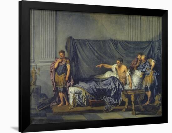 The Emperor Severus Rebuking His Son, Caracalla, for Wanting to Assassinate Him-Jean Baptiste Greuze-Framed Premium Giclee Print