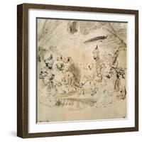 The Emperor Timur on His Throne, after an Indian Miniature-Rembrandt van Rijn-Framed Giclee Print