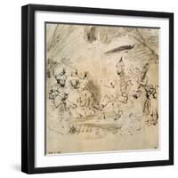 The Emperor Timur on His Throne, after an Indian Miniature-Rembrandt van Rijn-Framed Giclee Print