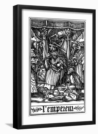The Emperor Visited by Death, 1538-Hans Holbein the Younger-Framed Giclee Print