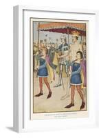 The Emperor Walks Naked Through the Crowd of Citizens Under a Canopy Held up by Pages-Monro S. Orr-Framed Art Print