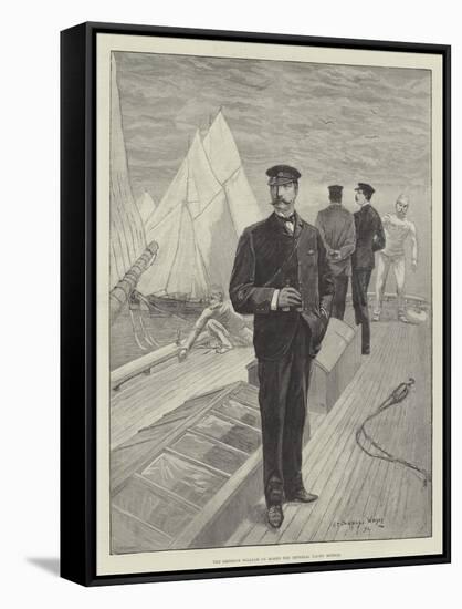 The Emperor William on Board the Imperial Yacht Meteor-Henry Charles Seppings Wright-Framed Stretched Canvas