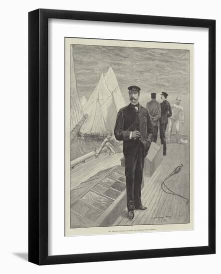 The Emperor William on Board the Imperial Yacht Meteor-Henry Charles Seppings Wright-Framed Giclee Print