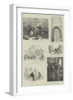 The Emperor William's Visit to Wittenberg, the Luther Celebration-null-Framed Giclee Print