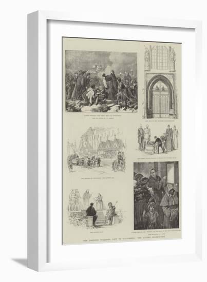 The Emperor William's Visit to Wittenberg, the Luther Celebration-null-Framed Giclee Print