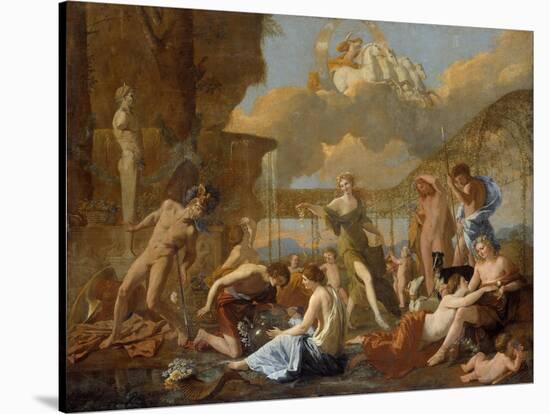 The Empire of Flora, 1631-Nicolas Poussin-Stretched Canvas