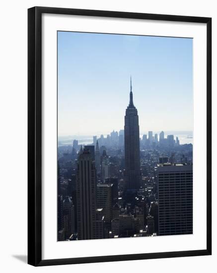 The Empire State Building and Manhattan Skyline, New York City, New York, USA-Amanda Hall-Framed Photographic Print