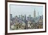 The Empire State Building and Manhattan skyline, New York City, United States of America, North Ame-Fraser Hall-Framed Photographic Print