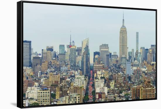 The Empire State Building and Manhattan skyline, New York City, United States of America, North Ame-Fraser Hall-Framed Stretched Canvas