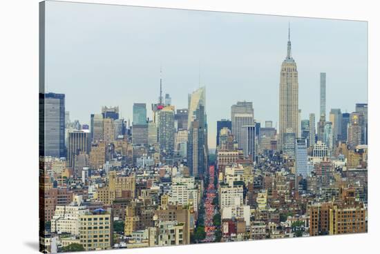 The Empire State Building and Manhattan skyline, New York City, United States of America, North Ame-Fraser Hall-Stretched Canvas