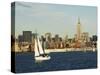 The Empire State Building and Midtown Manhattan Skyline Across the Hudson River, New York City-Amanda Hall-Stretched Canvas