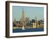 The Empire State Building and Midtown Manhattan Skyline Across the Hudson River, New York City-Amanda Hall-Framed Photographic Print