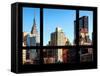 The Empire State Building and New Yorker Hotel - New York, USA-Philippe Hugonnard-Framed Stretched Canvas