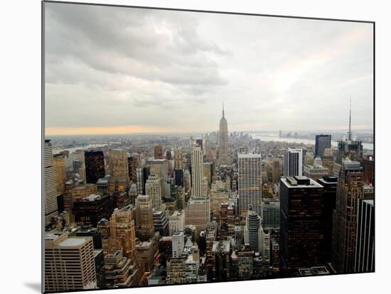 The Empire State Building Dominates the New York Skyline-null-Mounted Photographic Print