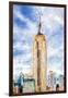 The Empire State Building II - In the Style of Oil Painting-Philippe Hugonnard-Framed Giclee Print