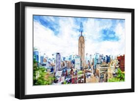 The Empire State Building III - In the Style of Oil Painting-Philippe Hugonnard-Framed Giclee Print