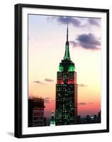 The Empire State Building Illuminated at Night-null-Framed Premium Photographic Print