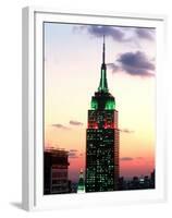 The Empire State Building Illuminated at Night-null-Framed Premium Photographic Print