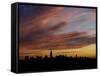 The Empire State Building is the Focal Point of the New York Skyline at Sunrise-null-Framed Stretched Canvas