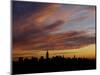 The Empire State Building is the Focal Point of the New York Skyline at Sunrise-null-Mounted Photographic Print