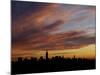 The Empire State Building is the Focal Point of the New York Skyline at Sunrise-null-Mounted Photographic Print