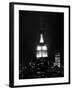 The Empire State Building Lights up at Night-null-Framed Premium Photographic Print