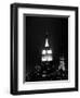 The Empire State Building Lights up at Night-null-Framed Premium Photographic Print