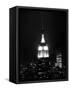 The Empire State Building Lights up at Night-null-Framed Stretched Canvas