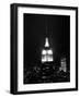 The Empire State Building Lights up at Night-null-Framed Photographic Print