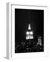 The Empire State Building Lights up at Night-null-Framed Photographic Print