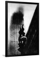 The Empire State Building, New York, on Fire, 1945-null-Framed Art Print