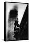 The Empire State Building, New York, on Fire, 1945-null-Framed Stretched Canvas