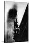 The Empire State Building, New York, on Fire, 1945-null-Stretched Canvas