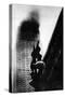 The Empire State Building, New York, on Fire, 1945-null-Stretched Canvas