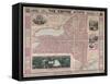 The Empire State (New York) with Central Park and New York City, 1862-null-Framed Stretched Canvas