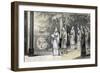 The Empress and Her Attendants Proceeding to the Temple from the Mulberry Grove, 1847-JW Giles-Framed Giclee Print