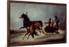 The Empress Elizabeth in a Sledge-Alexander Ivanovich Sauerweid-Framed Giclee Print