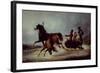 The Empress Elizabeth in a Sledge-Alexander Ivanovich Sauerweid-Framed Giclee Print