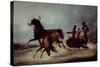 The Empress Elizabeth in a Sledge-Alexander Ivanovich Sauerweid-Stretched Canvas