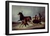 The Empress Elizabeth in a Sledge-Alexander Ivanovich Sauerweid-Framed Giclee Print