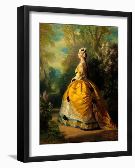 The Empress Eugenie, 1854 (Oil on Canvas)-Franz Xaver Winterhalter-Framed Giclee Print