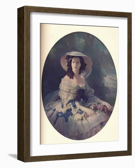 The Empress Eugenie, 1857-Franz Xaver Winterhalter-Framed Giclee Print
