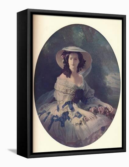 The Empress Eugenie, 1857-Franz Xaver Winterhalter-Framed Stretched Canvas