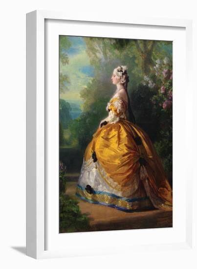 The Empress Eugénie (Eugénie De Montijo, 1826–1920, Condesa De Teba)-Franz Xaver Winterhalter-Framed Art Print