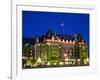 The Empress Hotel at Night, Victoria, Vancouver Island, British Columbia, Canada, North America-Martin Child-Framed Photographic Print