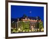 The Empress Hotel at Night, Victoria, Vancouver Island, British Columbia, Canada, North America-Martin Child-Framed Photographic Print